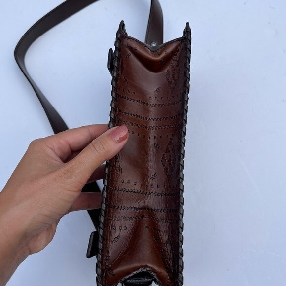 Francesco Biasia Tooled Leather Rectangular Shoulder Bag NWOT - Picture 6 of 14